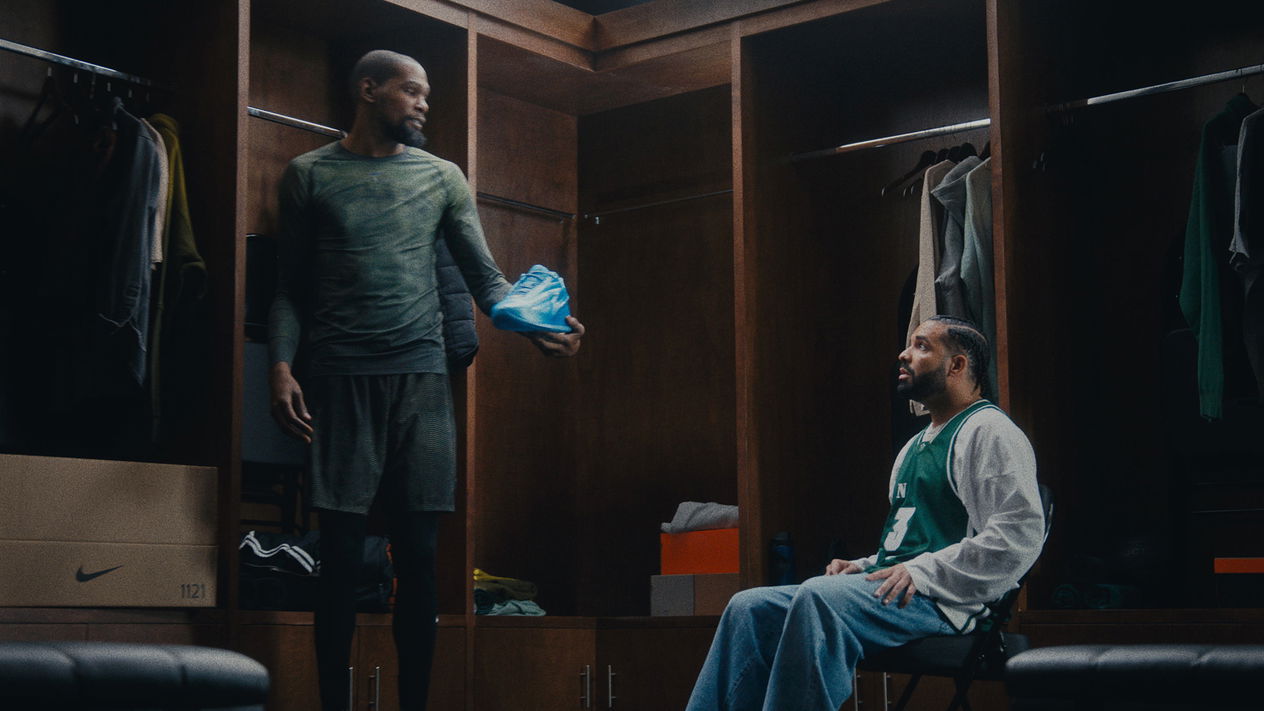 No Sushi Brings Prestige Post Craft
to Nike/NOCTA’s “Yes Man,”
Starring Kevin Durant and Drake